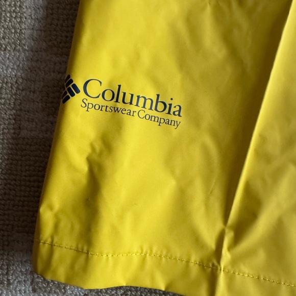 New Columbia Waterproof Nylon Shell Rain Pants Outdoor Fishing Camping Yellow XL - Picture 6 of 9